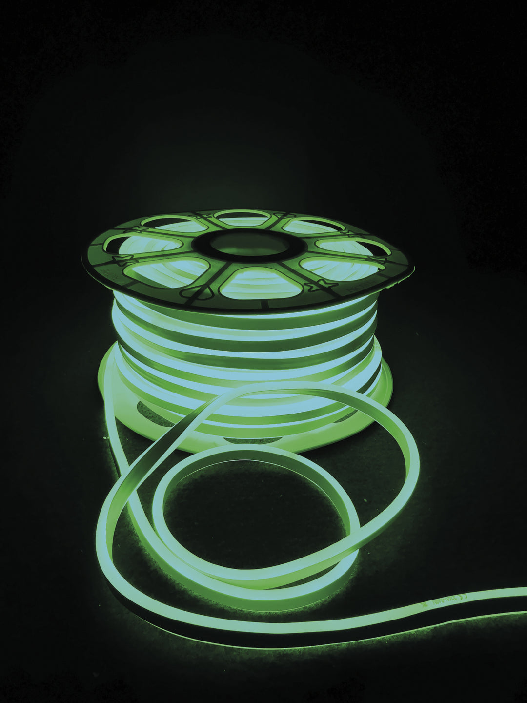 Erste LED-Neon-Flex, 92 LED/m, grün, IP44, 50-m-Rolle