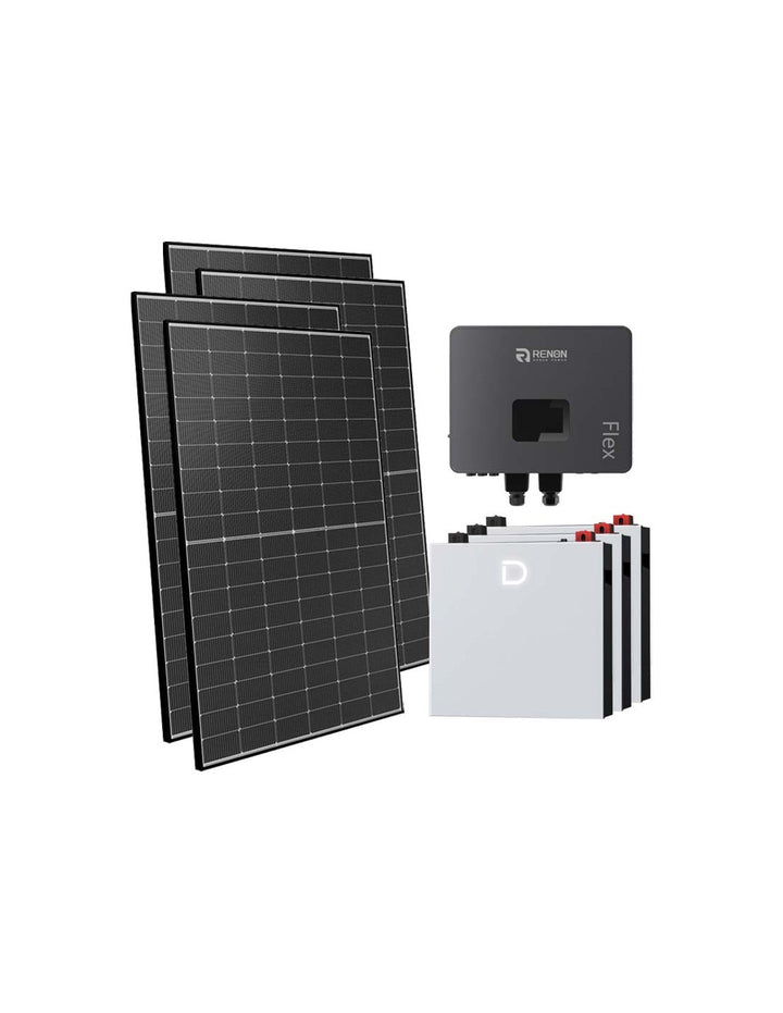 Netzunabhängig Einphasiges Photovoltaik-Kit 6300W Renon Power 6kW Lithium 15.36kWh...