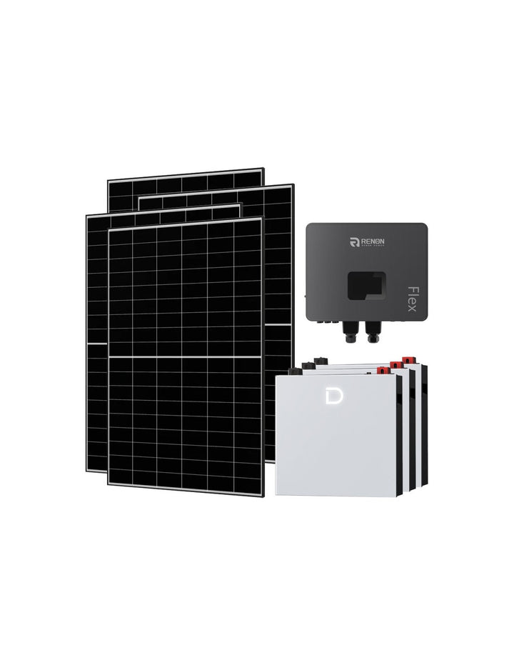 Netzunabhängig Einphasiges Photovoltaik-Kit 6650W Renon Power 6kW Lithium 15.36kWh...