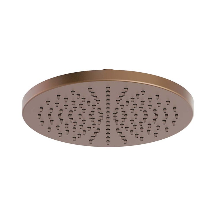 Nobili Duschkopf mit rundem Gelenk Ø 20 cm aus Messing, Tabakfarbe, matte Oberfläche SHOWER AD139/112TA