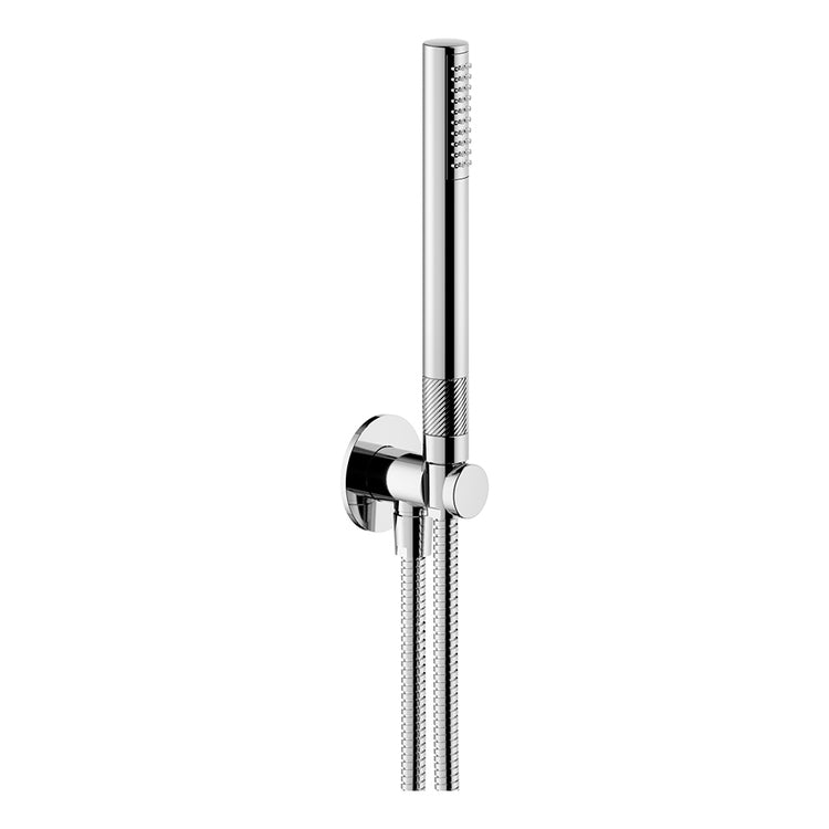 Nobili Dusch-Duplex mit festem Duschhalter, Einstrahldusche und 150 cm flexiblem Schlauch, Chrom-Finish SHOWER AD146/55CR