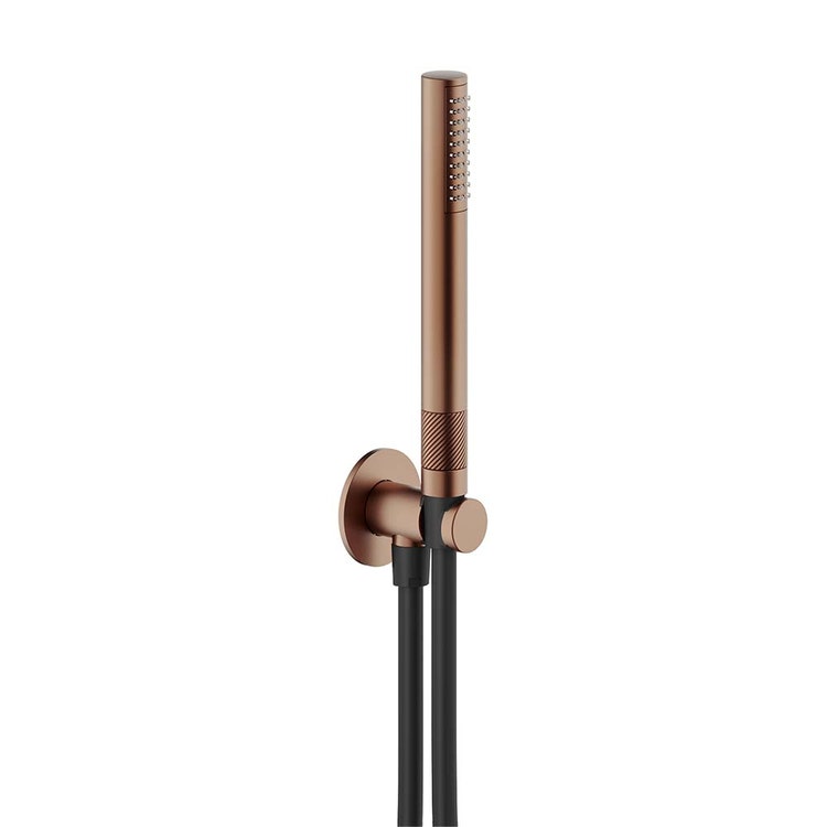 Nobili Dusch-Duplex mit festem Duschkopfhalter, Einstrahldusche und 150 cm Schlauch, Tabakfarbe, matte Ausführung SHOWER AD146/55TA