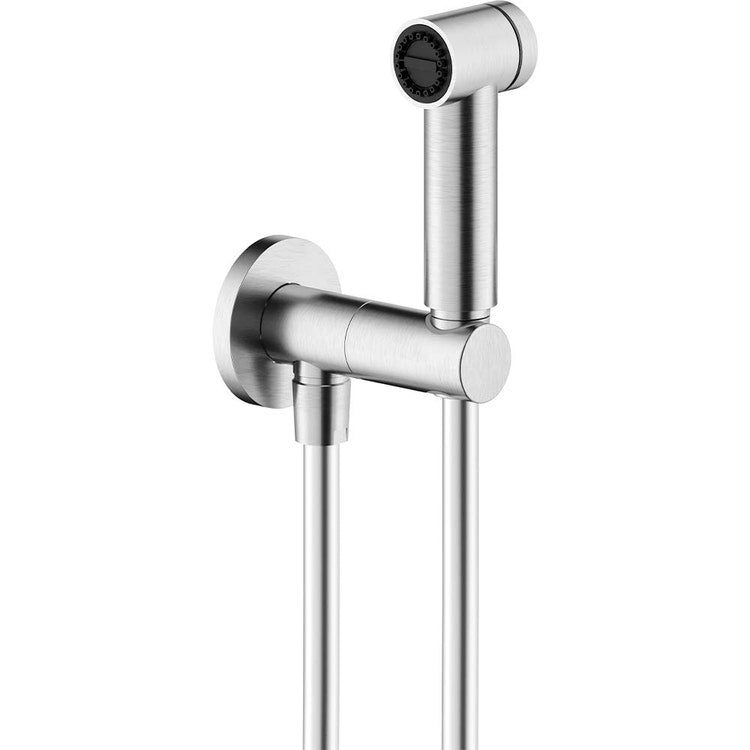 Nobili Einzelduschkopf mit Wasseranschluss ø 1/2”, mit 100 cm Schlauch, gebürstete Edelstahloberfläche SHOWER AV00601IX