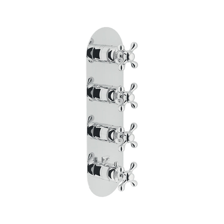 Nobili Externes Thermostat für Dusche, eingebaut, 3-fach, Chrom-Finish GRAZIA GRC5103CR