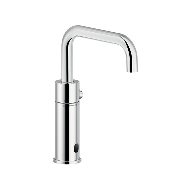 Nobili Wasserhahn mit Infrarotsteuerung H. 24,6 T. 10,6 cm, ohne Ablauf, mit schwenkbarem Auslauf, Chromoberfläche VELIS IRVE125118/3CR