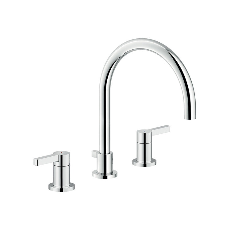 Nobili 3-Loch-Waschtischarmatur T. 21 cm, mit Ablauf, Chromoberfläche LIRA LR116211/5T1CR