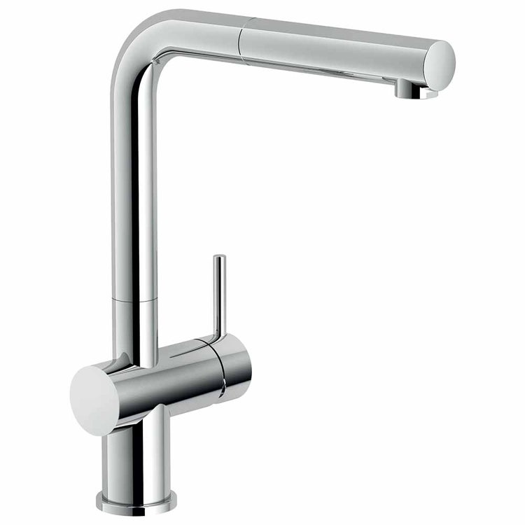Nobili Einhebelmischer für Spüle mit Körper und ausziehbarer Einstrahldusche, Chromfinish LIVE LV00117/71CR