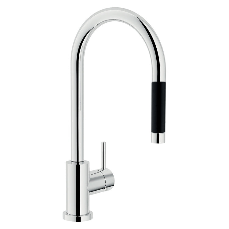 Nobili Einhandmischer für Spüle mit ausziehbarer Einstrahldusche, Chrom-Finish LIVE LV00137/1CR