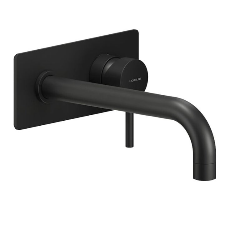 Nobili Waschtischmischer nur äußerer Teil Einhebelmischer wandmontiert langer Auslauf T. 20 cm, Farbe Brombeer, mattes Finish LIVE LV00198/1BM