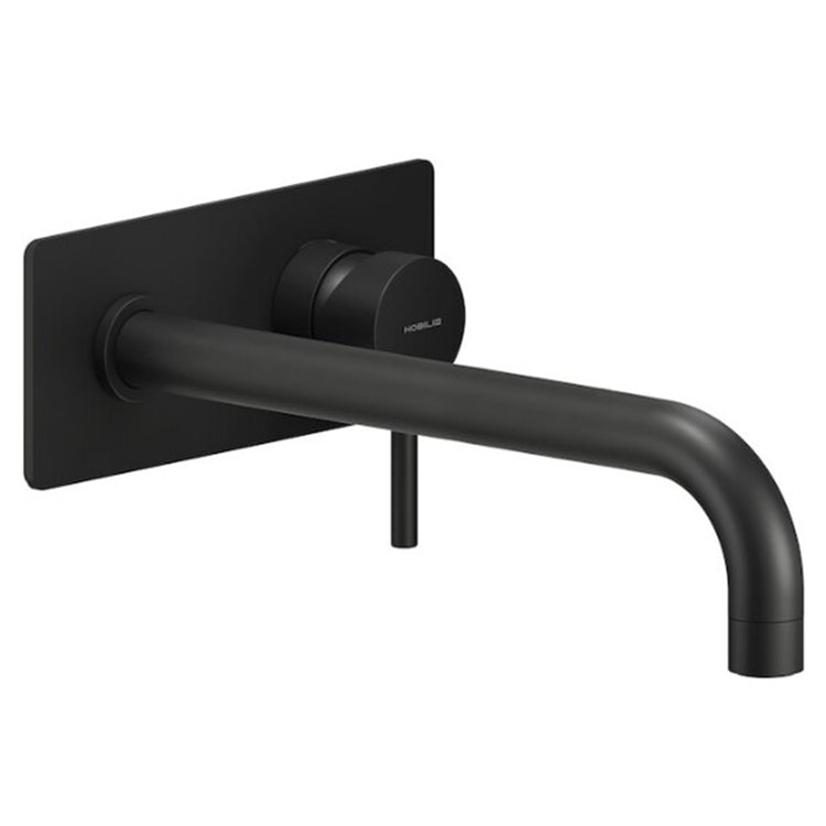 Nobili Waschtischmischer nur äußerer Teil Einhebelmischer wandmontiert langer Auslauf T. 25 cm, Farbe Brombeer, mattes Finish LIVE LV00198/2BM