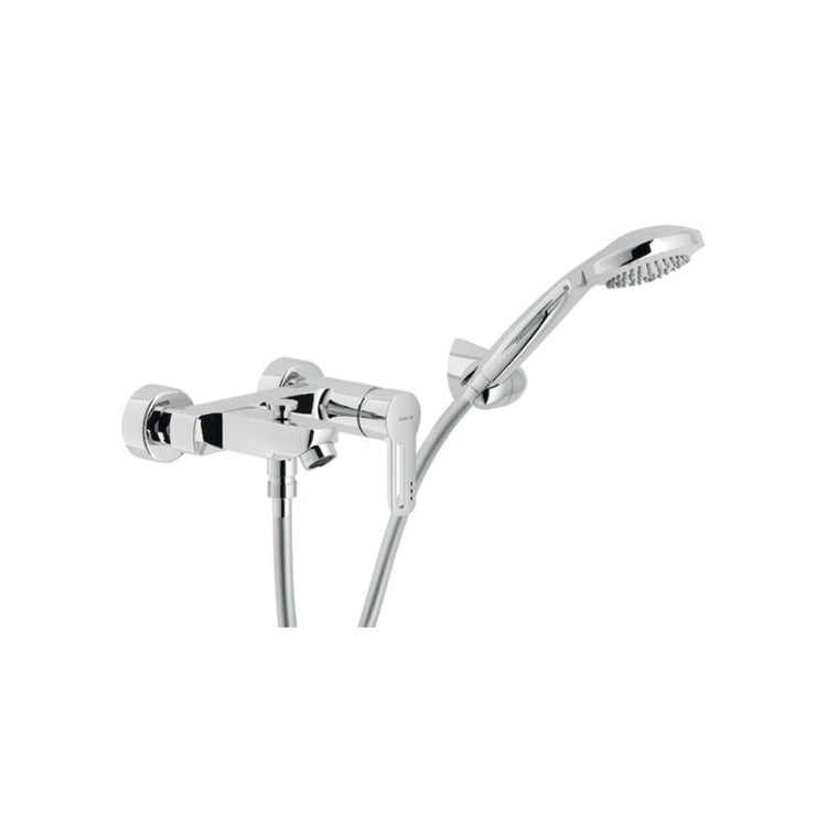 Nobili Einhebel-Wannenarmatur außen mit Duschset, Chromoberfläche NEW ROAD RD00110CR