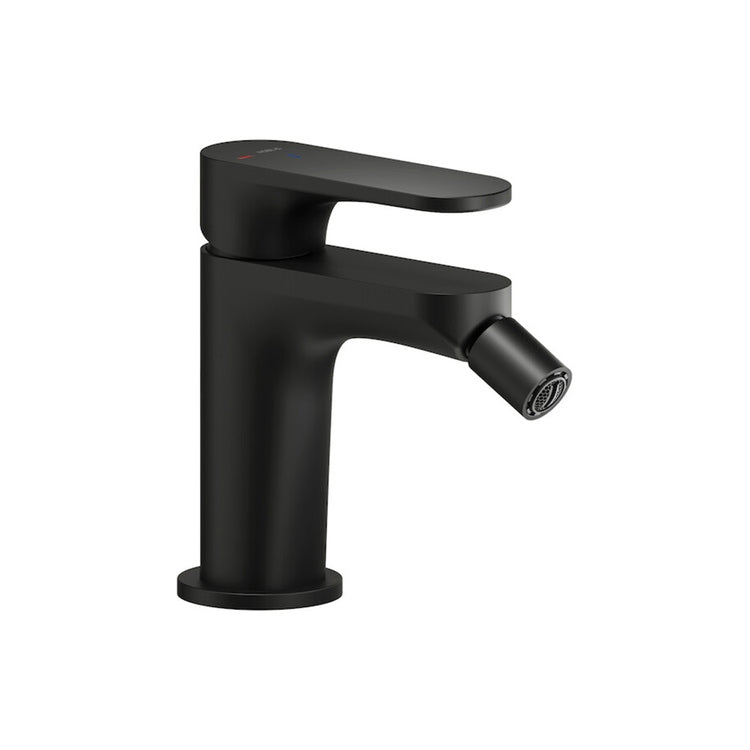 Nobili Einhebel-Bidetmischer H. 13,5 T. 11,2 cm, energiesparend, Ablauf mit Snap-System, mit Energie- und Durchflussbegrenzer, schwenkbarer Strahl, Farbe Brombeere matt YOYO YOE126119/1BM