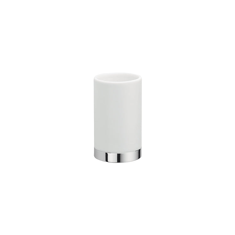 Colombo Design Abstellglas, Chrom/mattweiß Oberfläche NORDIC B52410CR-CBO