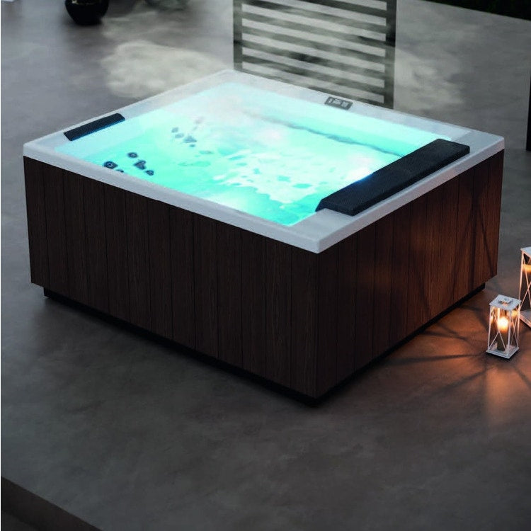 Novellini Paneel mit Leisten für Whirlpool-Badewanne Divina L, Wenge-Finish PADV2F2LDIVDL-D1