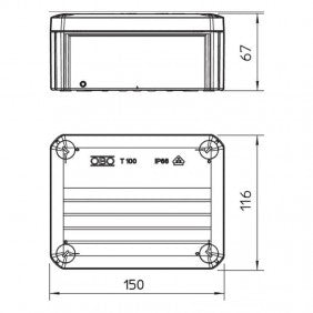Obo Bettermann 2007255 Abzweigdose für den Außenbereich IP66 150x116x67 mm