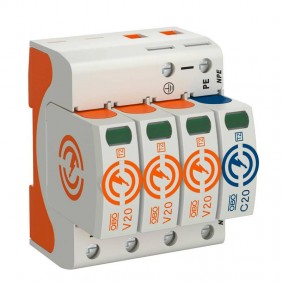 Obo Bettermann 5095253 Überspannungsschutz 20 kA 3+NPE IP20