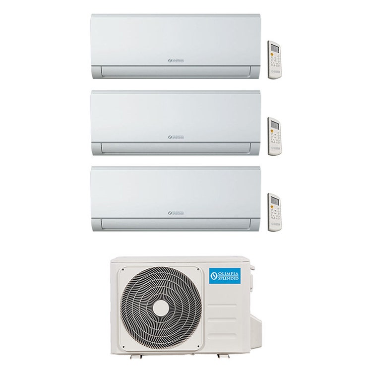 Olimpia Splendid 3-fach-Split-Klimagerät Nexya S4 E, Wandgerät, Inverter, WLAN – Außengerät R32 6,15 kW, Innengeräte 9000+9000+9000 BTU OS-CEMYH21EI+3xOS-SENEH09EI