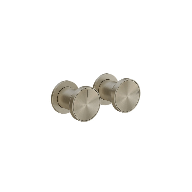 Gessi Duschmischer 2-Wege, einzelne Rosetten, ohne Unterputzkörper, Oberfläche Finox gebürstetes Nickel ORIGINI 66079#149