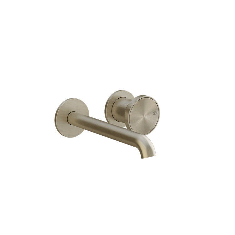Gessi Waschtischarmatur 2 Löcher, Wandmontage, ohne Einbaukörper, Oberfläche Finox gebürstetes Nickel ORIGINI 66088#149