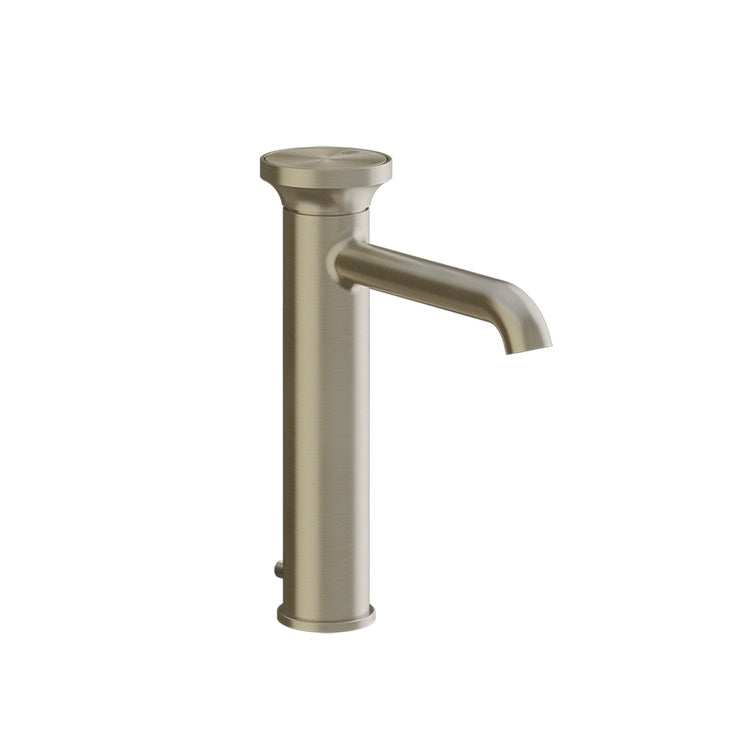 Gessi Waschtischarmatur H. 25 cm, mit Ablauf, Oberfläche finox gebürstetes Nickel ORIGINI 66005#149