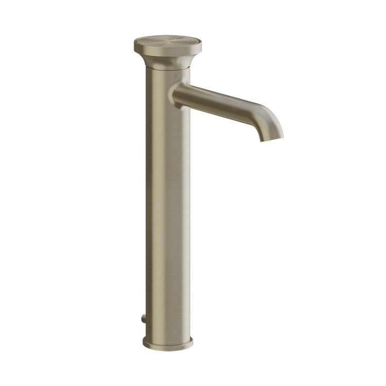 Gessi Waschtischarmatur H. 32 cm, mit Ablauf, Finish finox gebürstetes Nickel ORIGINI 66003#149