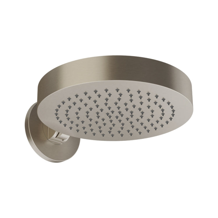 Gessi Drehbarer runder Duschkopf Ø 32 cm, wandmontiert, kalkabweisend, Oberfläche finox brushed nickel ORIGINI 66150#149