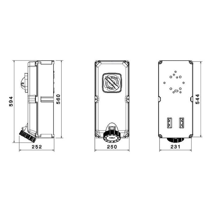 Palazzoli PAL 480436 Industriesteckdose Zubehör 125 A 400 V IP67