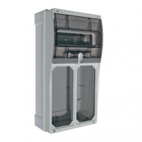 Palazzoli Schaltschrank 10 DIN-Module mit 2 vertikalen Steckdosen IP66 Zubehör