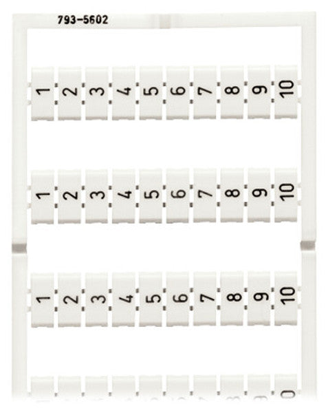 WAGO WMB Bezeichnungskarte 793-5602 1-10 (10x) senkrecht -Art. 793-5602
