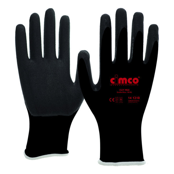 CIMCO Schnittschutzhandschuh Cut Pro schwarz Gr. 10/XL -Art.141210