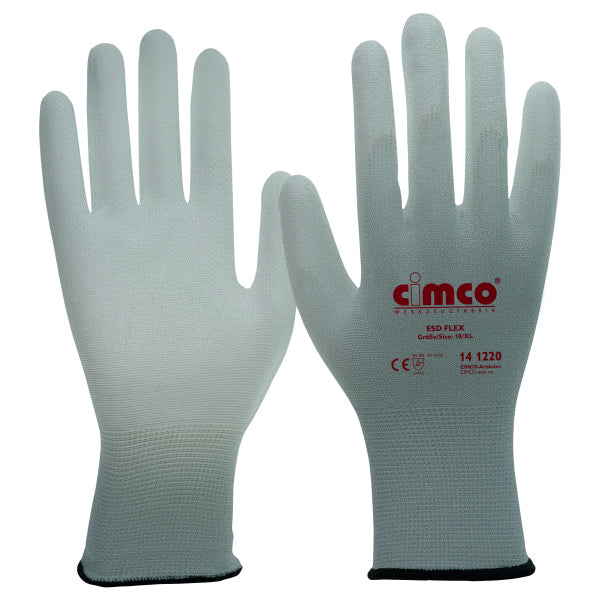 CIMCO Antistatikhandschuh ESD Flex grau Gr. 9/L -Art.141219