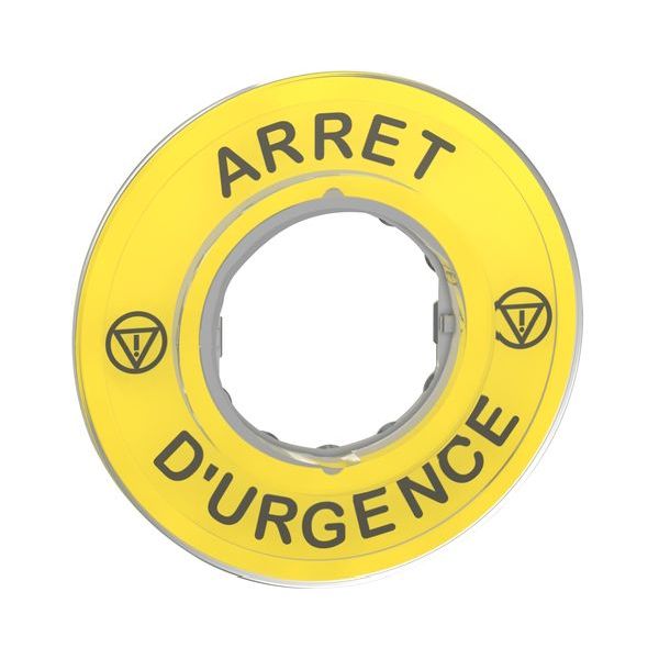 SCHNEIDER ELECTRIC Unterlegschild ARRET DE URGENCE 3D -Art. ZBY9120