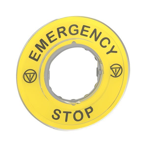 SCHNEIDER ELECTRIC Unterlegschild EMERGENCY STOP 3D -Art. ZBY9320

