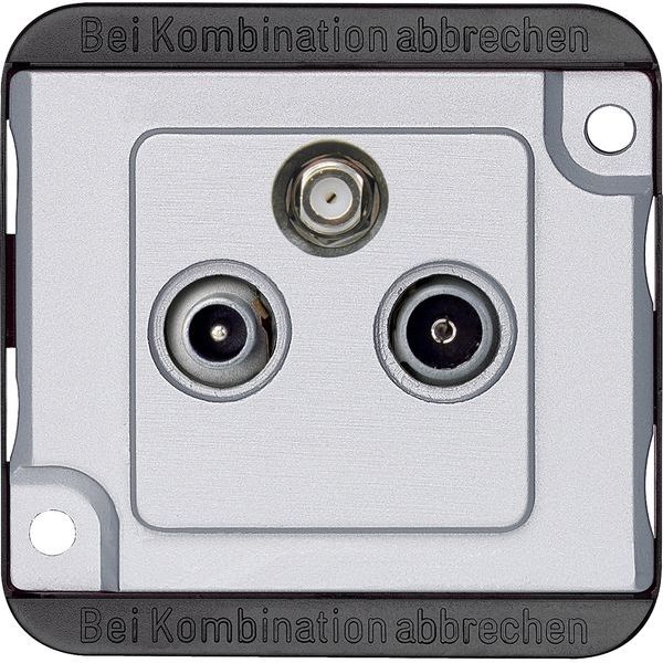 MERTEN SAT-Antennendose 259160 3f. mattsilber PANZER -Art. 259160

