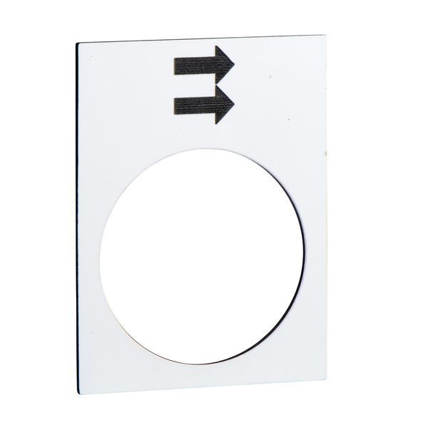 SCHNEIDER ELECTRIC Bezeichnungsschild 30x40mm weiß Heben oder rechts schnell -Art. ZB2BY4902
