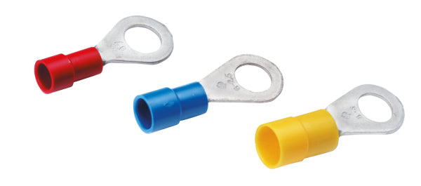 CIMCO Quetschkabelschuh Ringform Cu isoliert 4-6qmm M6 gelb  -Art.180054