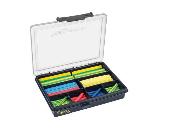 CIMCO Schrumpfschlauch -Set COLOUR 110teilig 2:1 raacoBox 3,5-12,5mm -Art. 181690