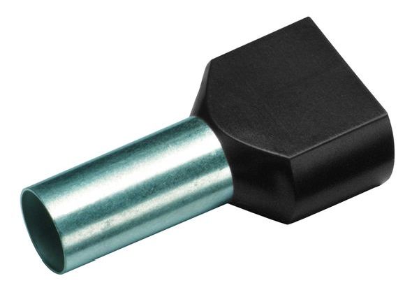 CIMCO Aderendhülse Isolierte Zwillings 2x1,5qmm 8mm schwarz -Art.182470