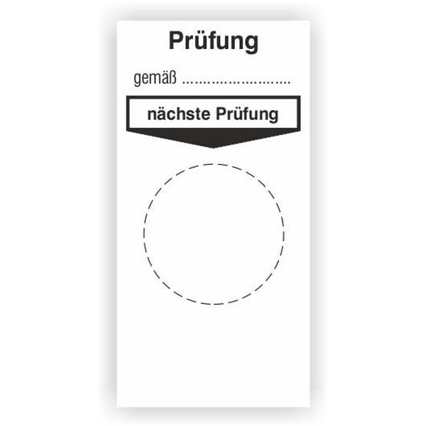 CIMCO Grundplakette Prüfung gemäß Nächste Prüfung weiß -Art.182714