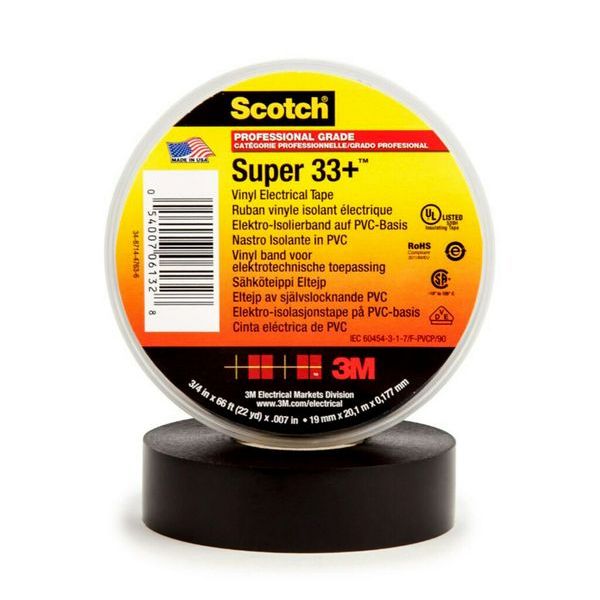 3M Isolierband Super33+-19x20 19mmx20m schwarz -Art.7000042541