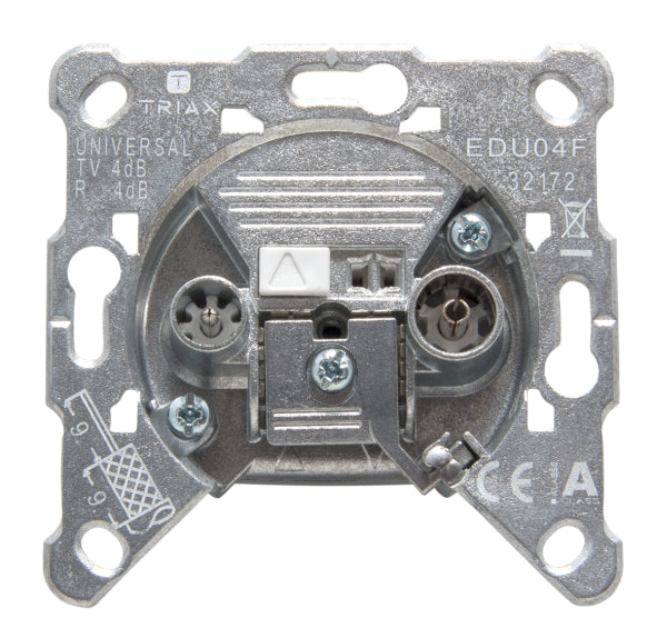 TRIAX Antennensteckdose EDU 04 F 2-loch DC Pfad -Art. 306111
