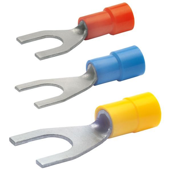 KLAUKE Quetschkabelschuh n. DIN Gabelform M10 4-6qmm isoliert -Art.650C10