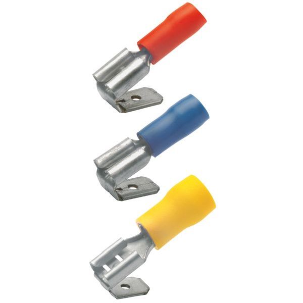 KLAUKE Flachsteckhülse 6,3x0,8mm 4-6qmm isoliert VZ m. Abzweig -Art.750AZ