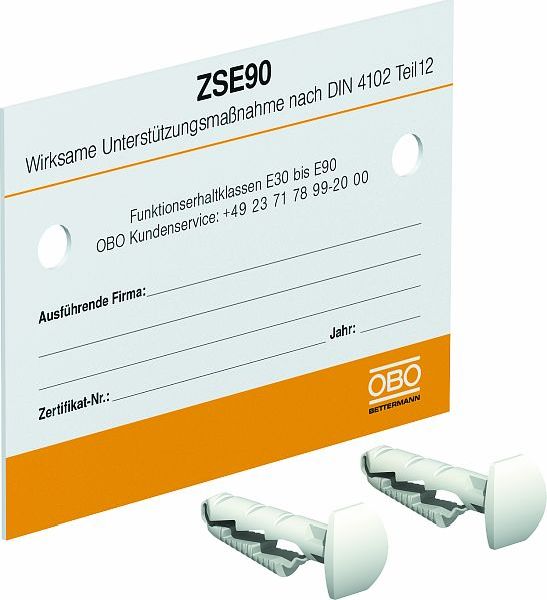 OBO Bettermann Kennzeichnungsschild KS-ZSE DE für Zugentlastung -Art. 7215750
