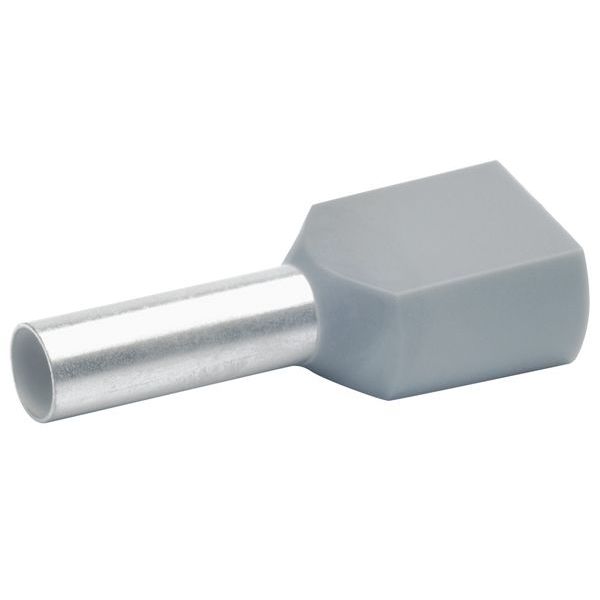 KLAUKE Zwillings-Aderendhülse 2x4qmm 23mm grau verzinnt isoliert -Art. 87412