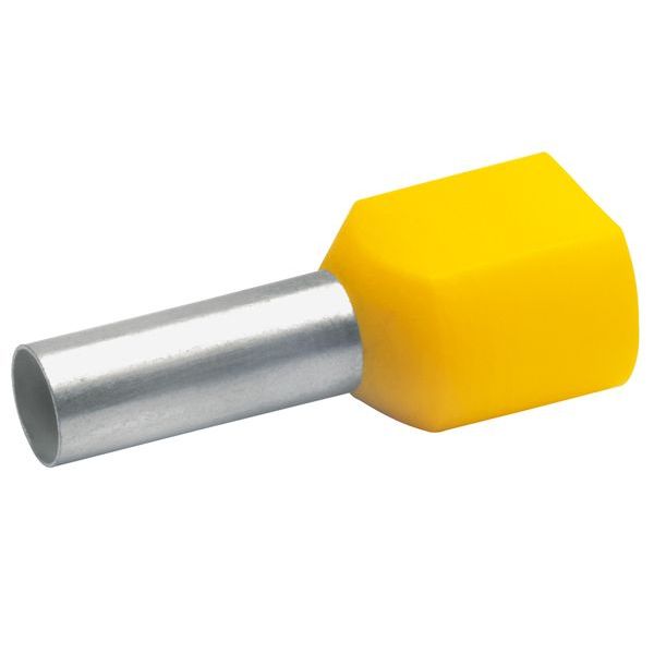 KLAUKE Zwillings-Aderendhülse 2x6qmm 26mm hellgelb verzinnt isoliert -Art. 87514