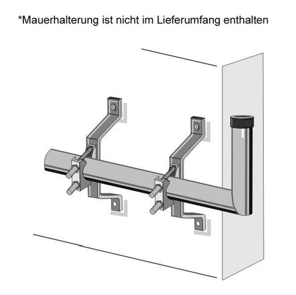 TELEVES Deutschland Antennenwinkelrohr A10030W 100cm L 1000x300mm D 50mm -Art. 243810
