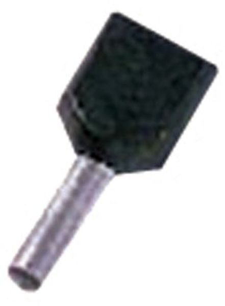 INTERCABLE Zwillingsaderendhülse ICIAE158Z isoliert 2x1,5qmm 8mm schwarz -Art. 180766
