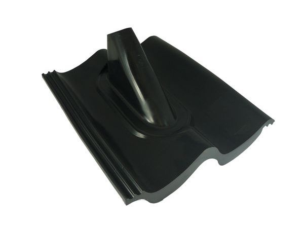 TELEVES Deutschland Kunststoffziegel KSZ60DS Frankfurter Doppel S schwarz -Art. X2139
