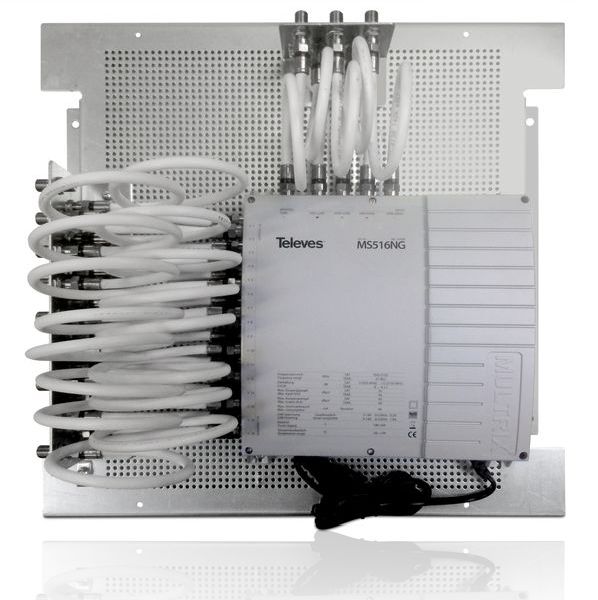 TELEVES Deutschland Montageplatte mit Multischalter MP-MS516NG 5 in 16 u. Potentialausgleich -Art. 745955
